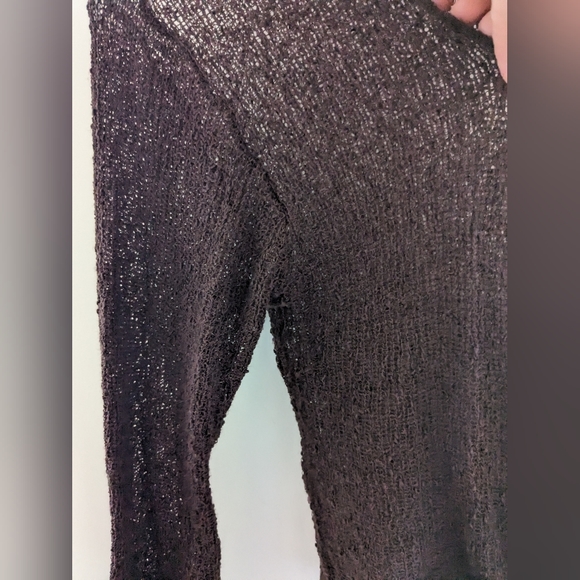 Vintage Brown Knit Front Tie Long Sleeve Y2K Fitted Shrug Size L - Picture 4 of 5